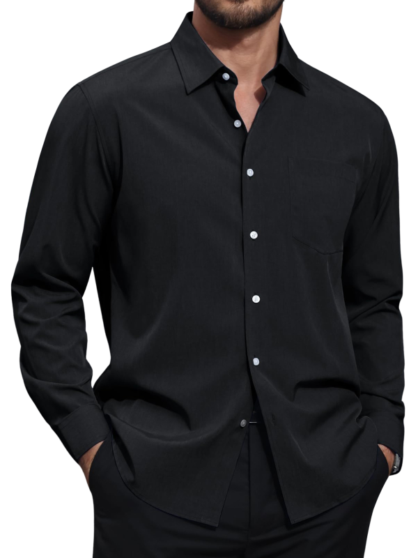 Men's Fashionable Linen Long Sleeve Shirt