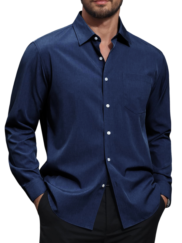 Men's Fashionable Linen Long Sleeve Shirt