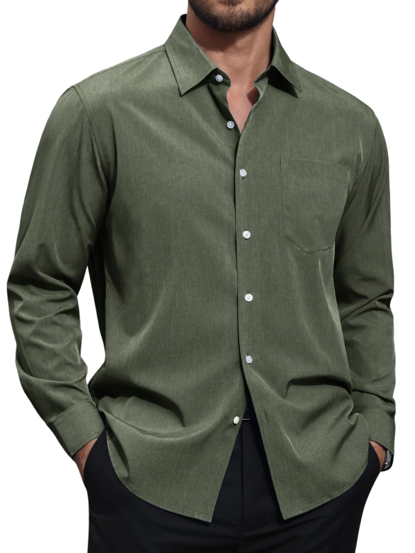 Men's Fashionable Linen Long Sleeve Shirt