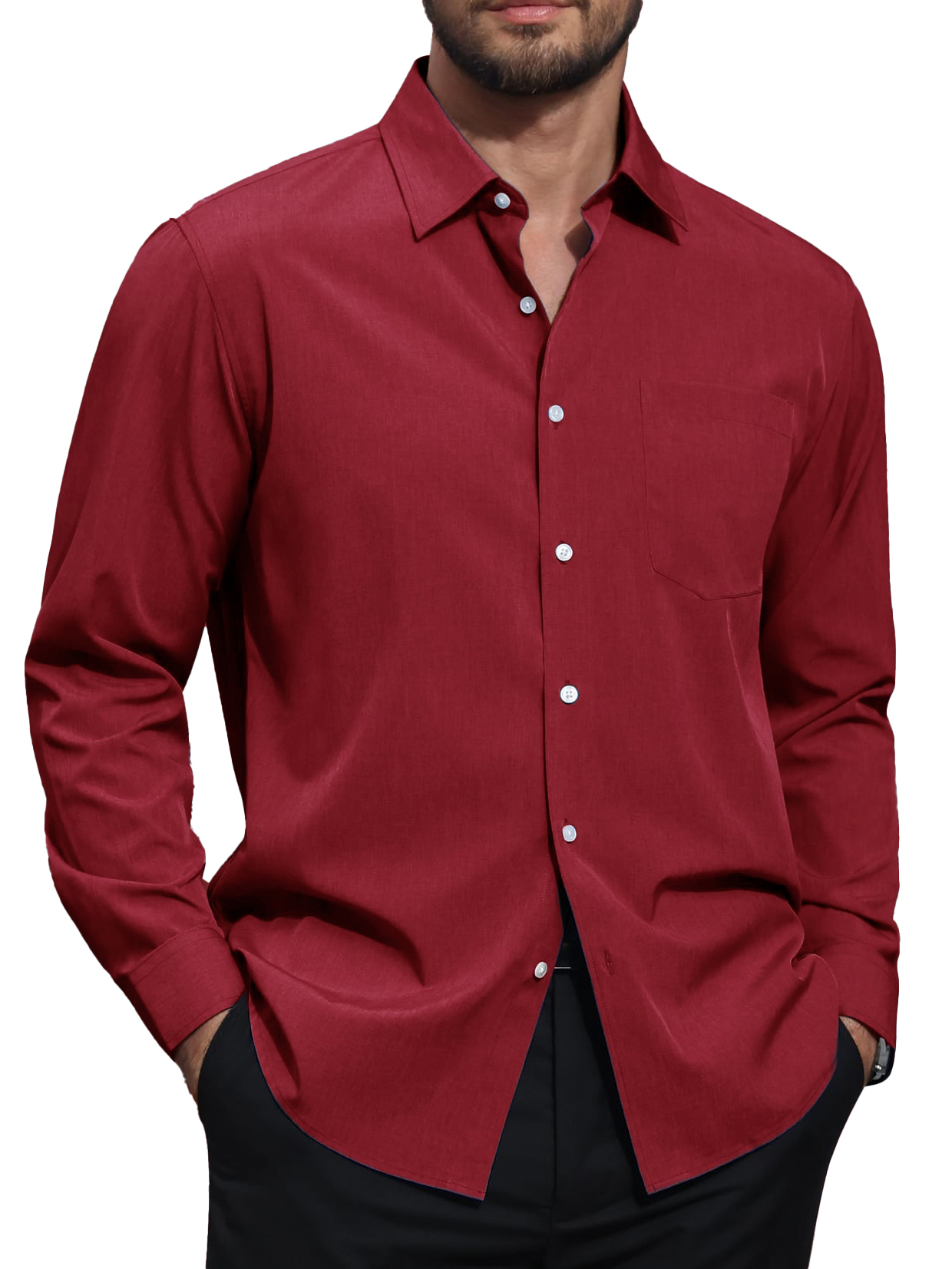 Men's Fashionable Linen Long Sleeve Shirt