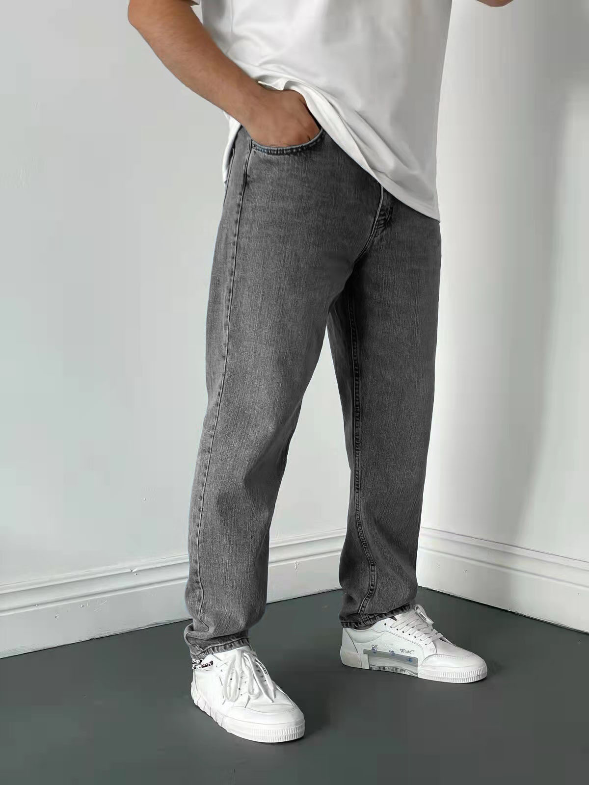 Men's Casual Fashion Multicolor Long Jeans