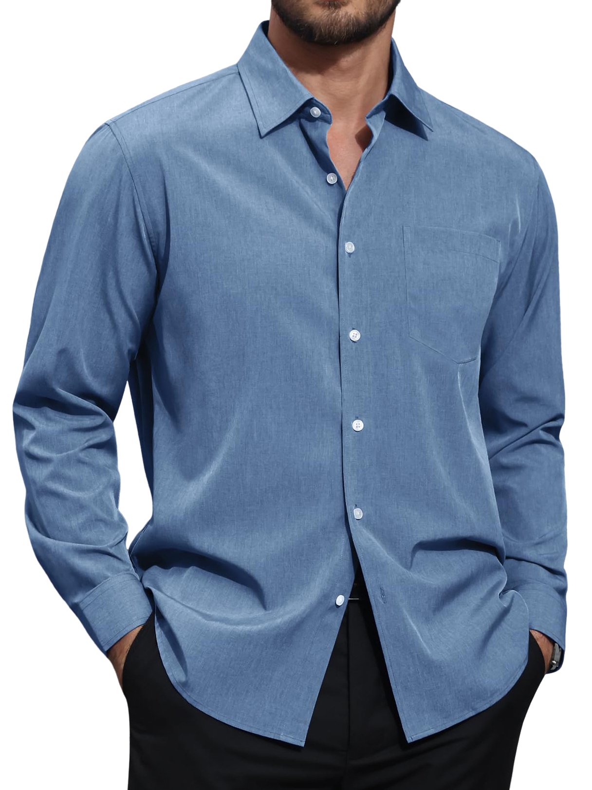 Men's Fashionable Linen Long Sleeve Shirt
