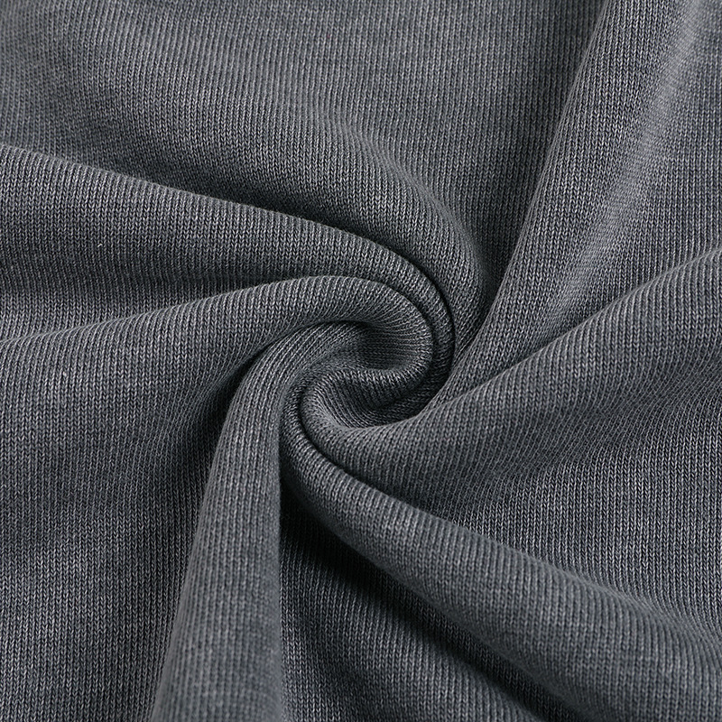 Men's Distressed Washed Cotton Round Neck Long-sleeved Sweatshirt