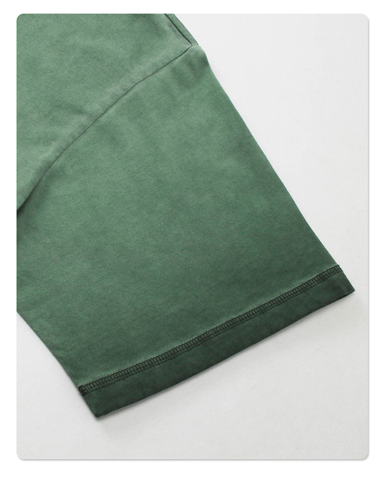 Men's And Women's Cotton Washed Distressed Batik Gradient Short-sleeved T-shirt