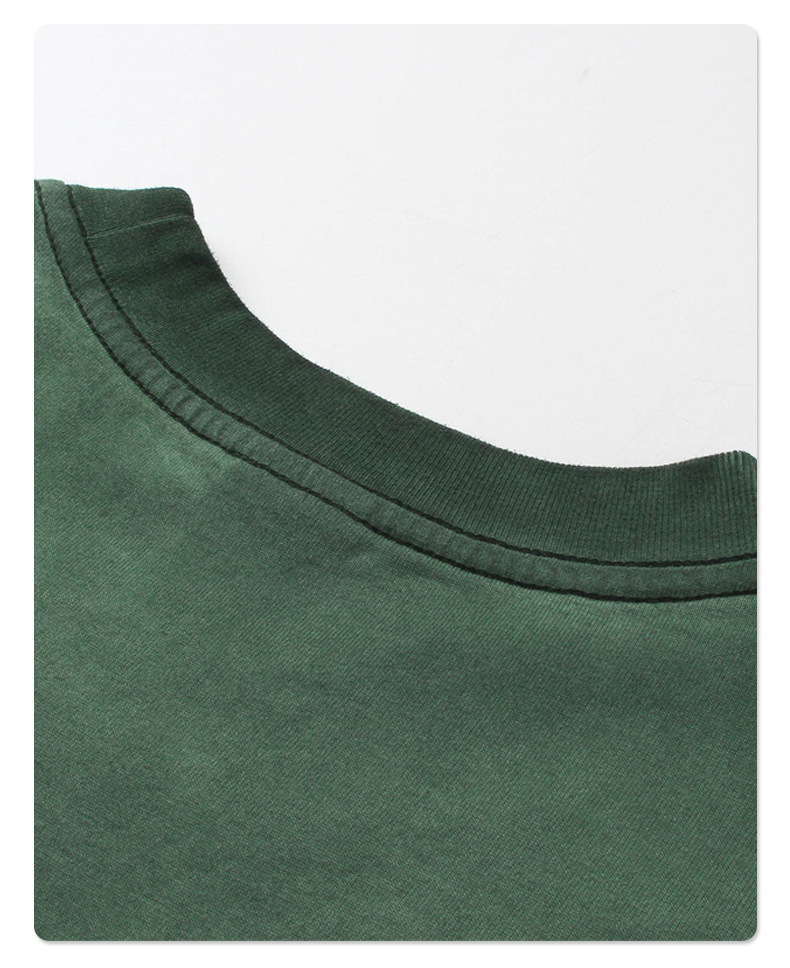 Men's And Women's Cotton Washed Distressed Batik Gradient Short-sleeved T-shirt