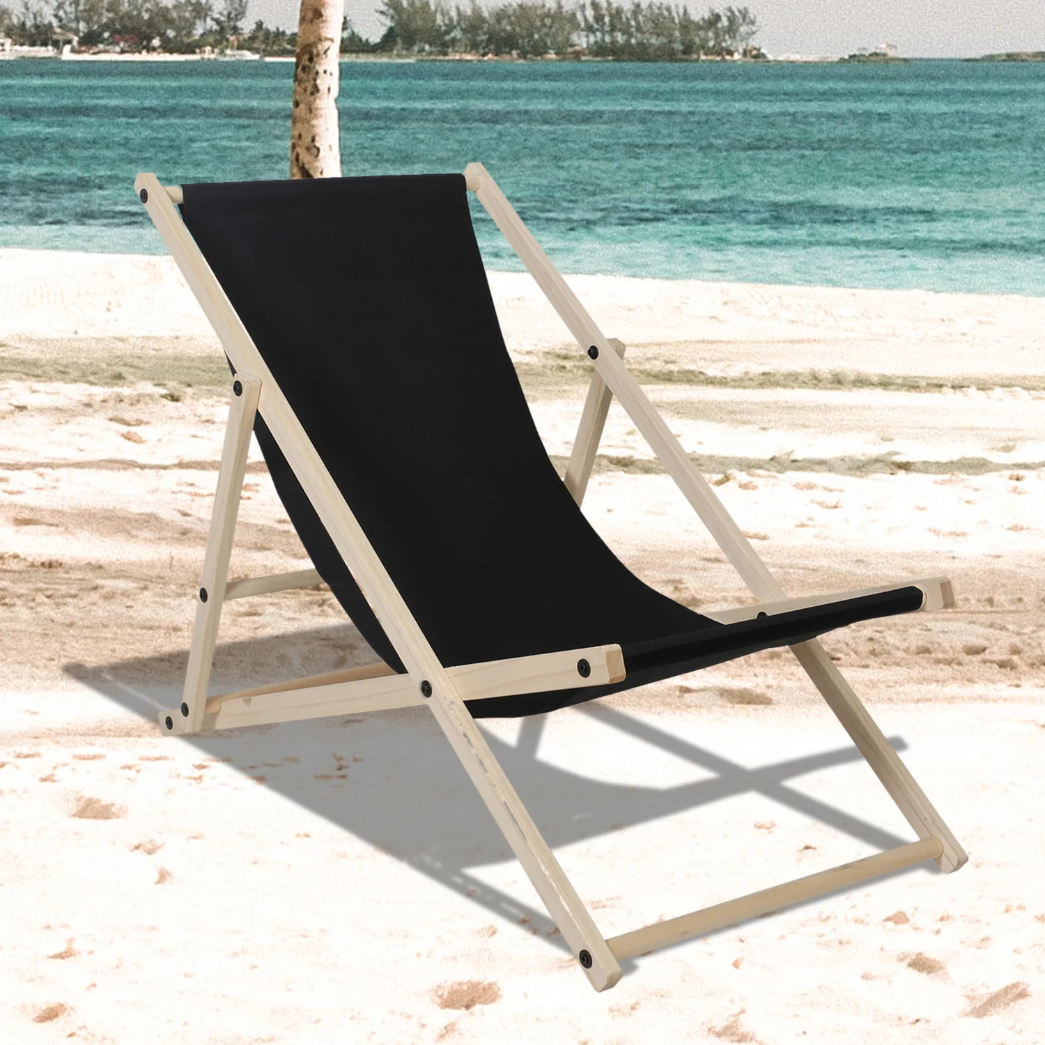 Liegestuhl Klappbar Strandliege Holz