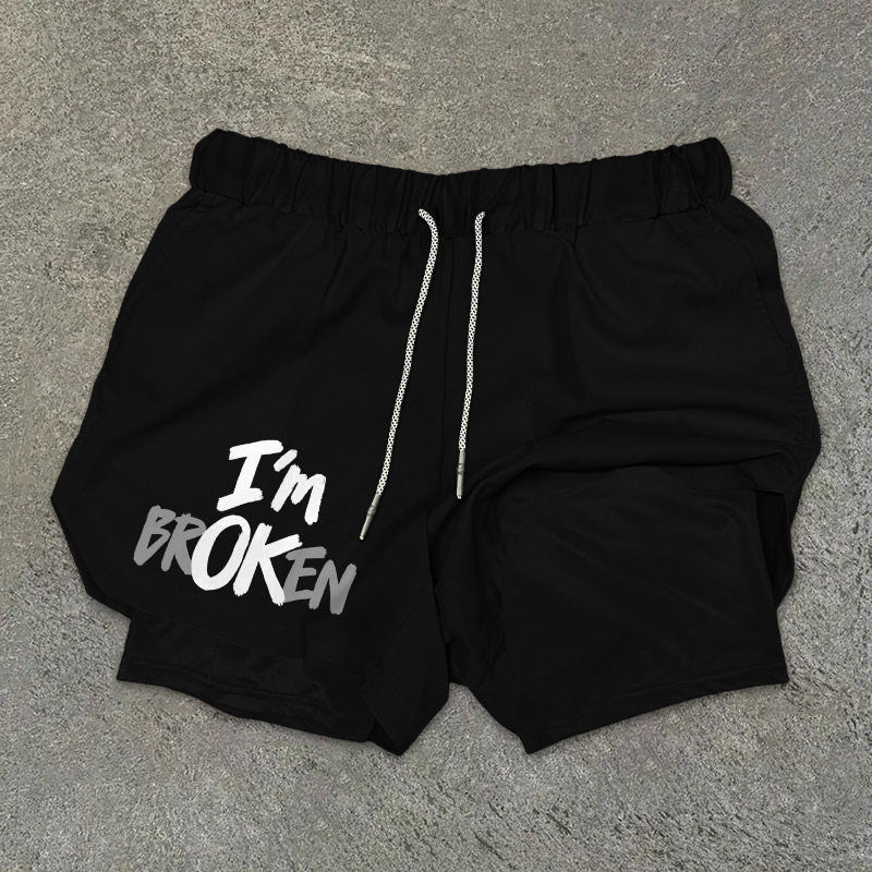 I'M Broken Printed Men's shorts