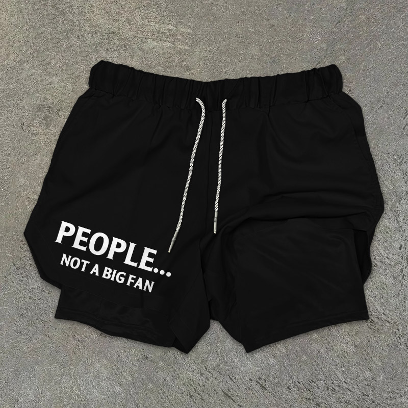 People Not A Big Fan Printed Men's Shorts