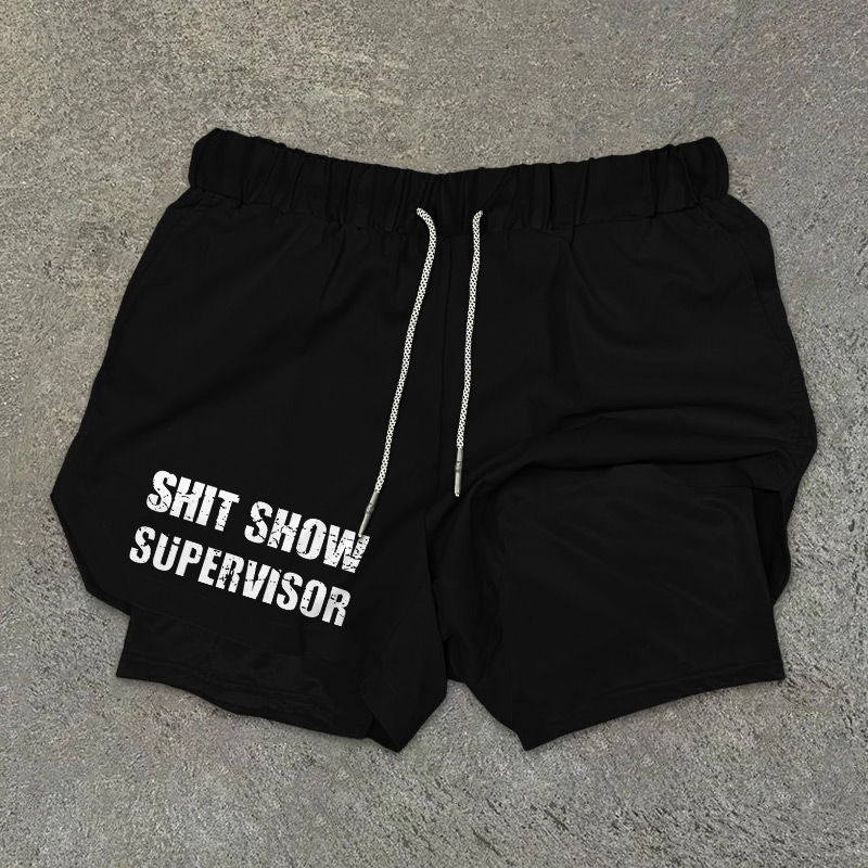 Shit Snow Supervisor Printed Men's Shorts