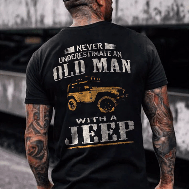 Old Man Jeep Men's Vintage Print T-shirt