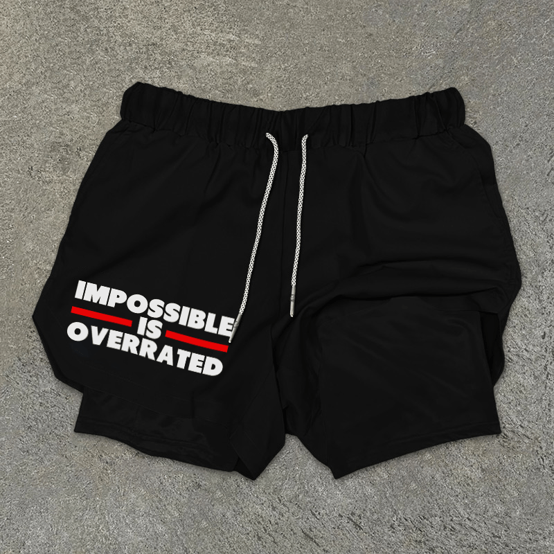 Impossible Is Overrated Printed Men's Shorts