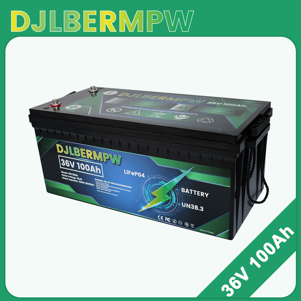 DJLBERMPW 36V 100Ah LiFePO4 Battery 36V Golf Cart Battery