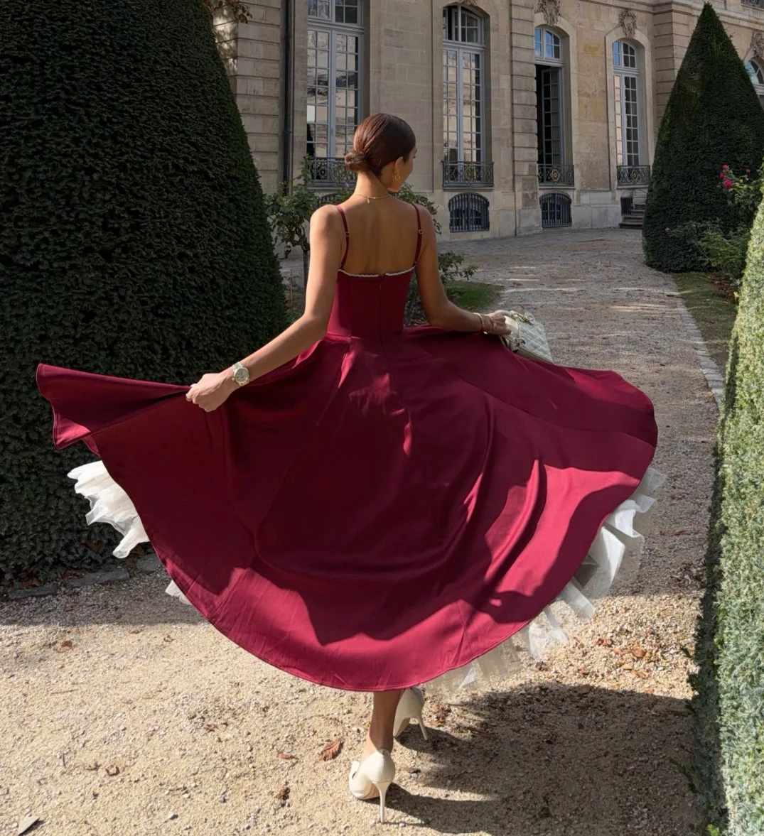 Burgundy Corset Sweetheart Neckline Satin Maxi Dress with Tulle Hem [erp-image:f08814c108df67334f27fe6e]