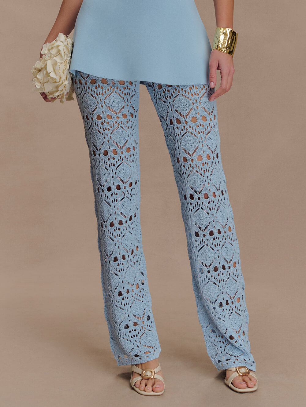 Elegant Bandage Knit Strapless Top