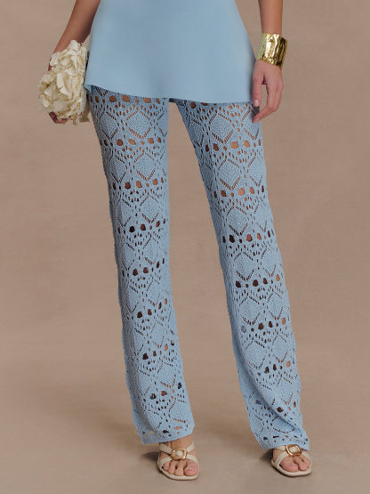Elegant Crochet Knit Pants