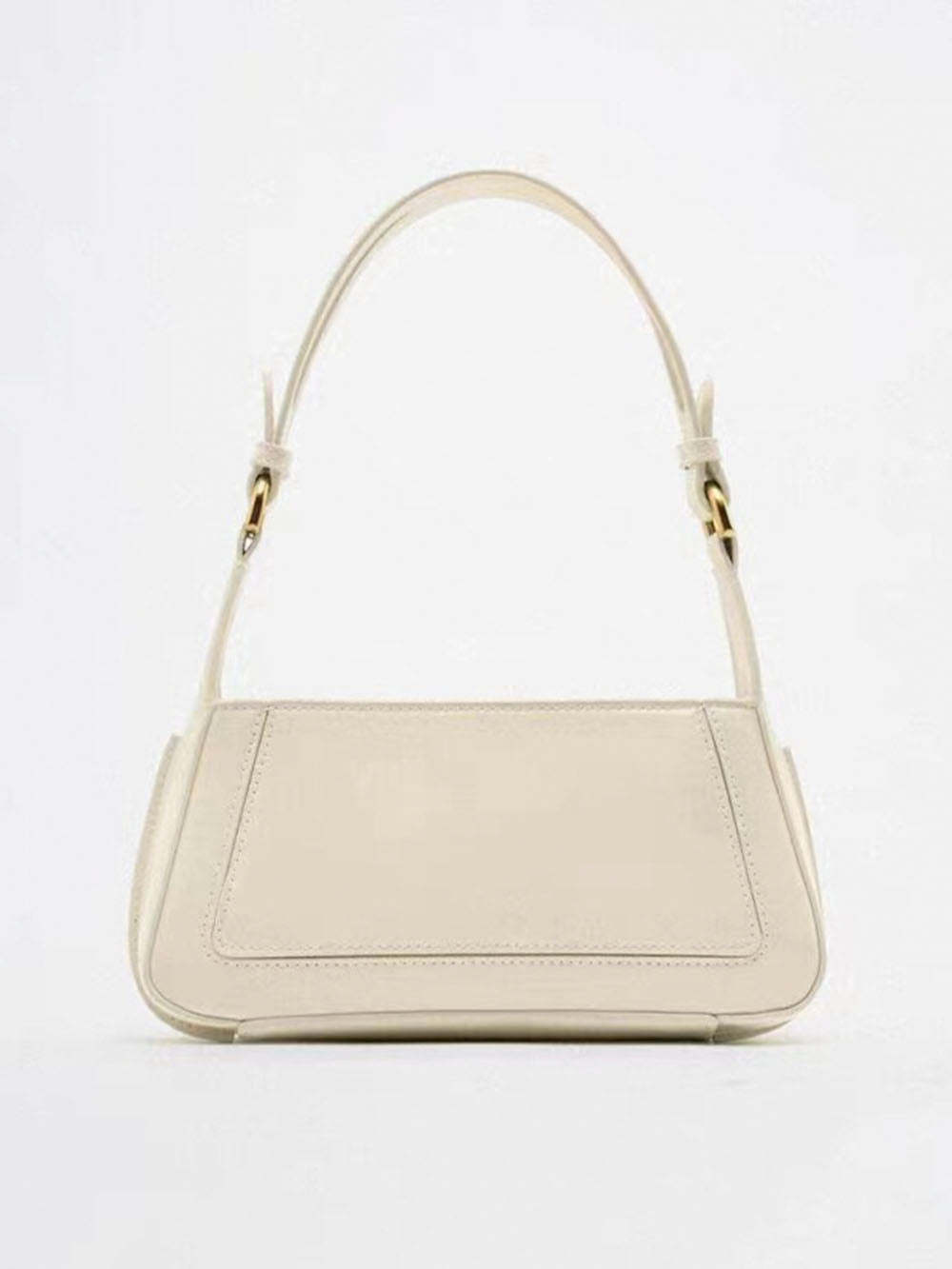 Square Faux Patent Finished Shoulder Bag