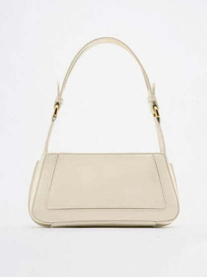 Square Faux Patent Finished Shoulder Bag