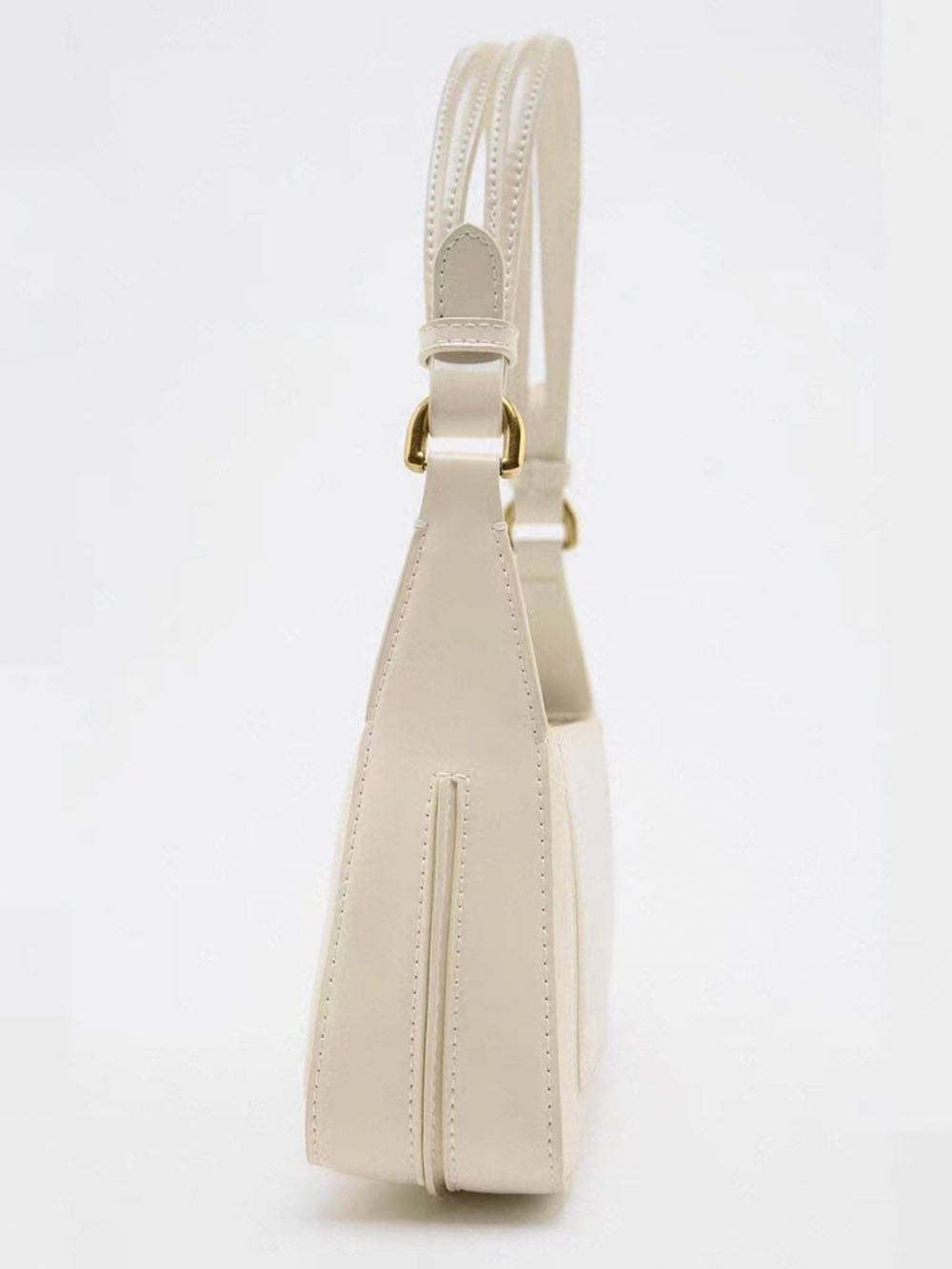 Square Faux Patent Finished Shoulder Bag