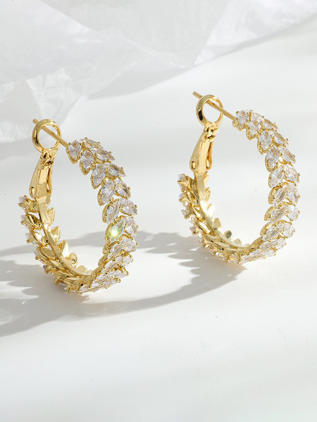 Fashionable Wheat Ear Hoop Earrings