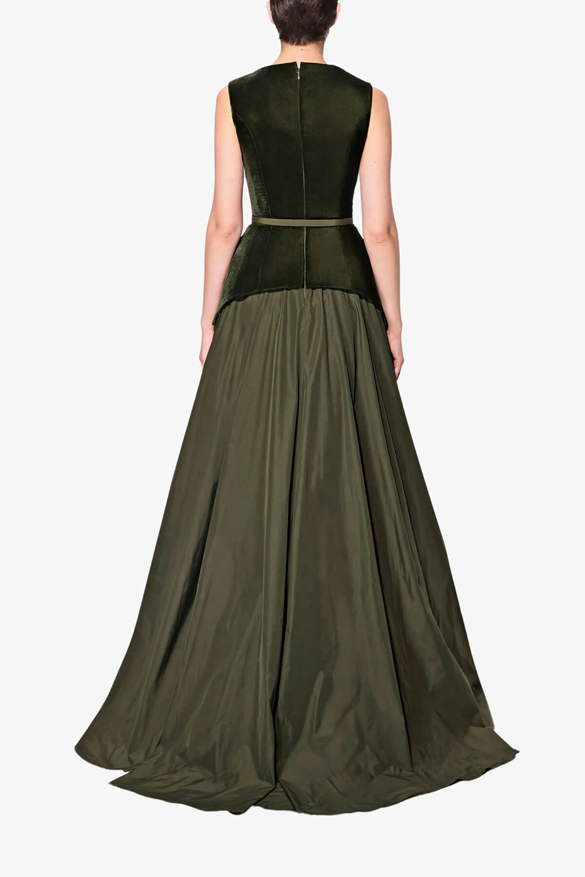 Elegant Patchwork Ruched A-Line Maxi Dress