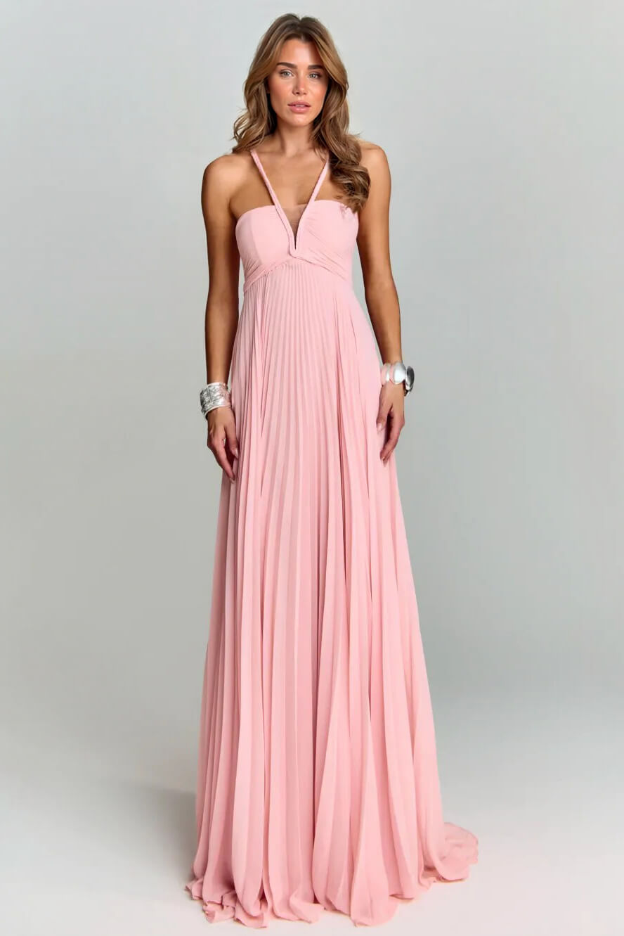 Elegant Off-Shoulder Ruched Woven-Neckline Party Maxi Dress