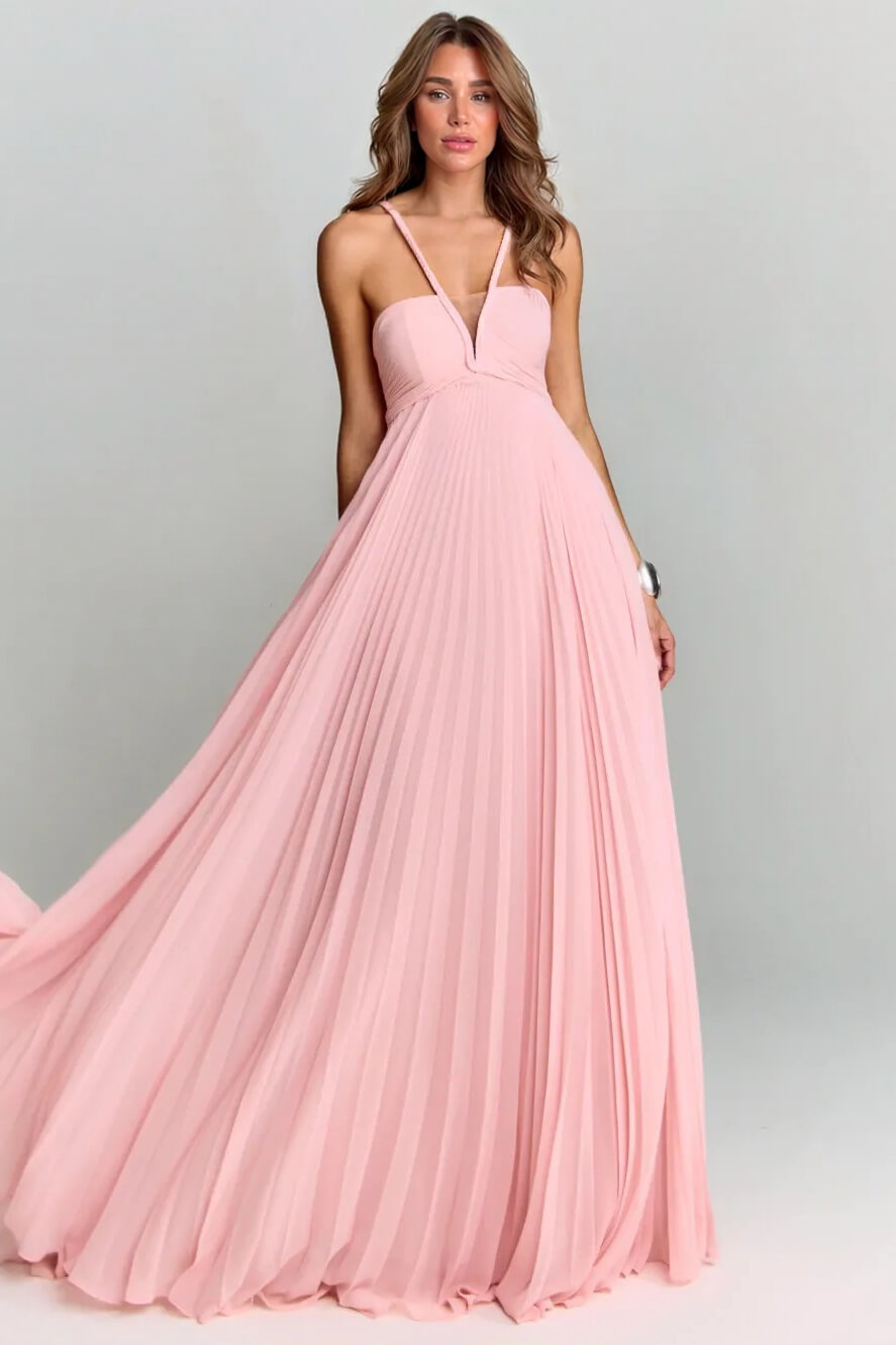 Elegant Off-Shoulder Ruched Woven-Neckline Party Maxi Dress