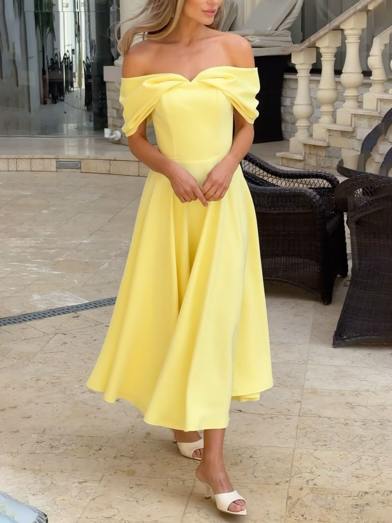 Elegant Off-the-shoulder Draped Maxi Dress