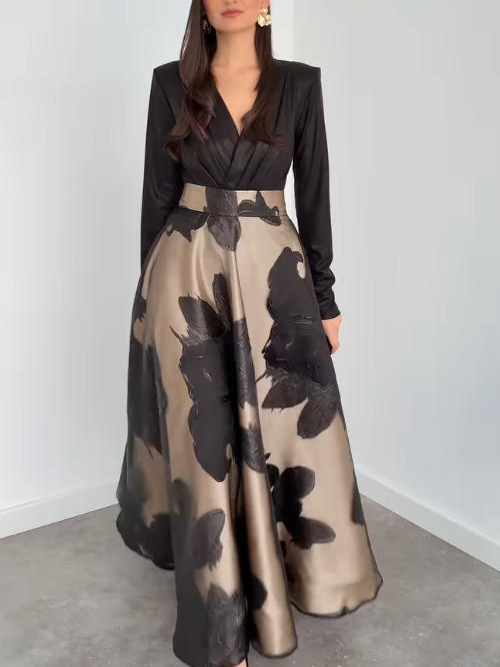 Elegant French Jacquard Midi Skirt Two-Piece Set