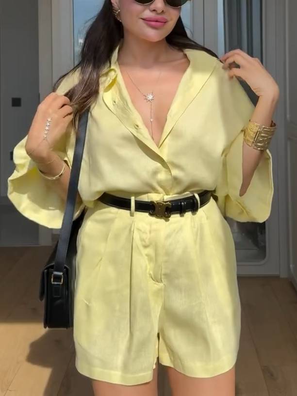 Minimalist Loose Shirt And Shorts Suit