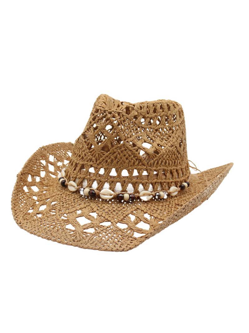 Bohemian Style Shell Element Straw Hat