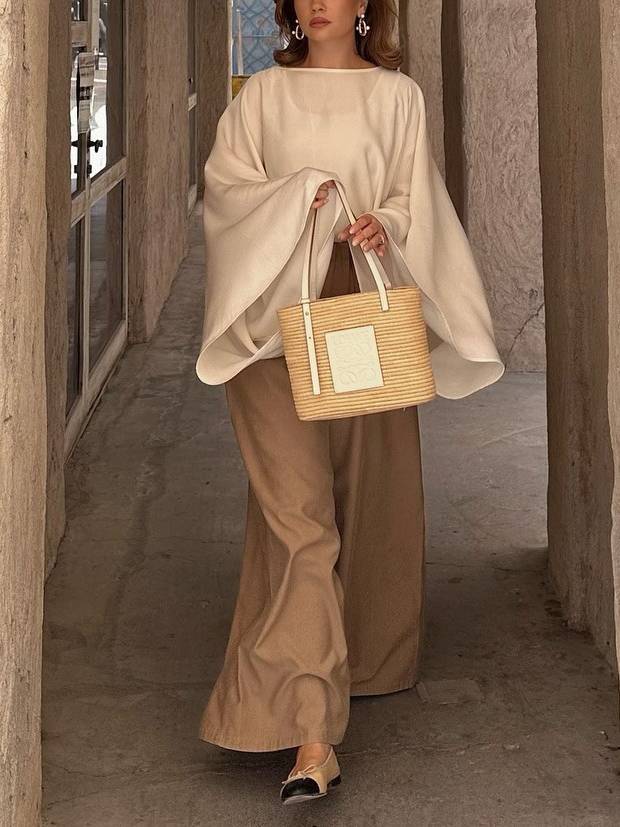 Old Money Shirt And High Waist Wide Leg Pants Suit-Pants