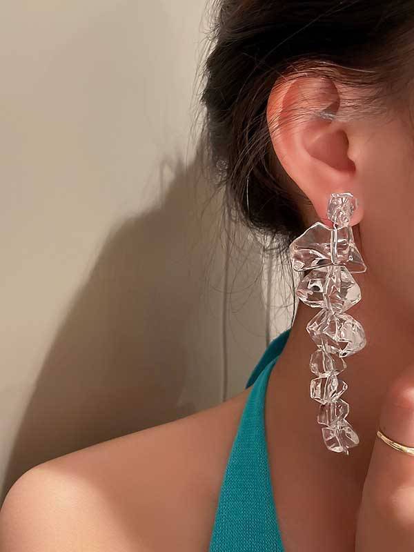 Unique Ice Cube Earrings