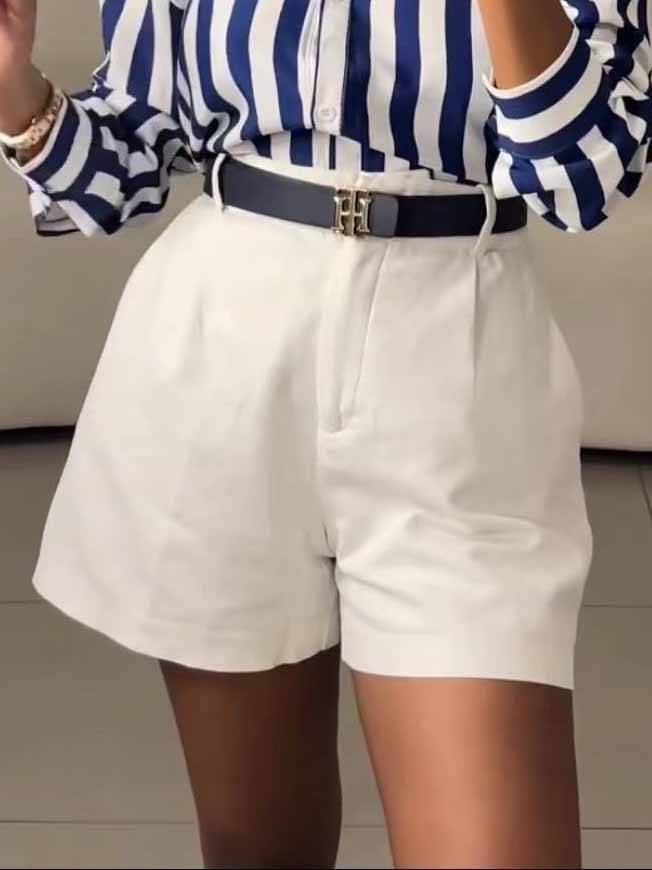 High Waisted Shorts Without Belt