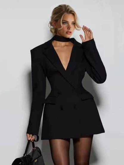 Scarf Design High Waist Mini Dress