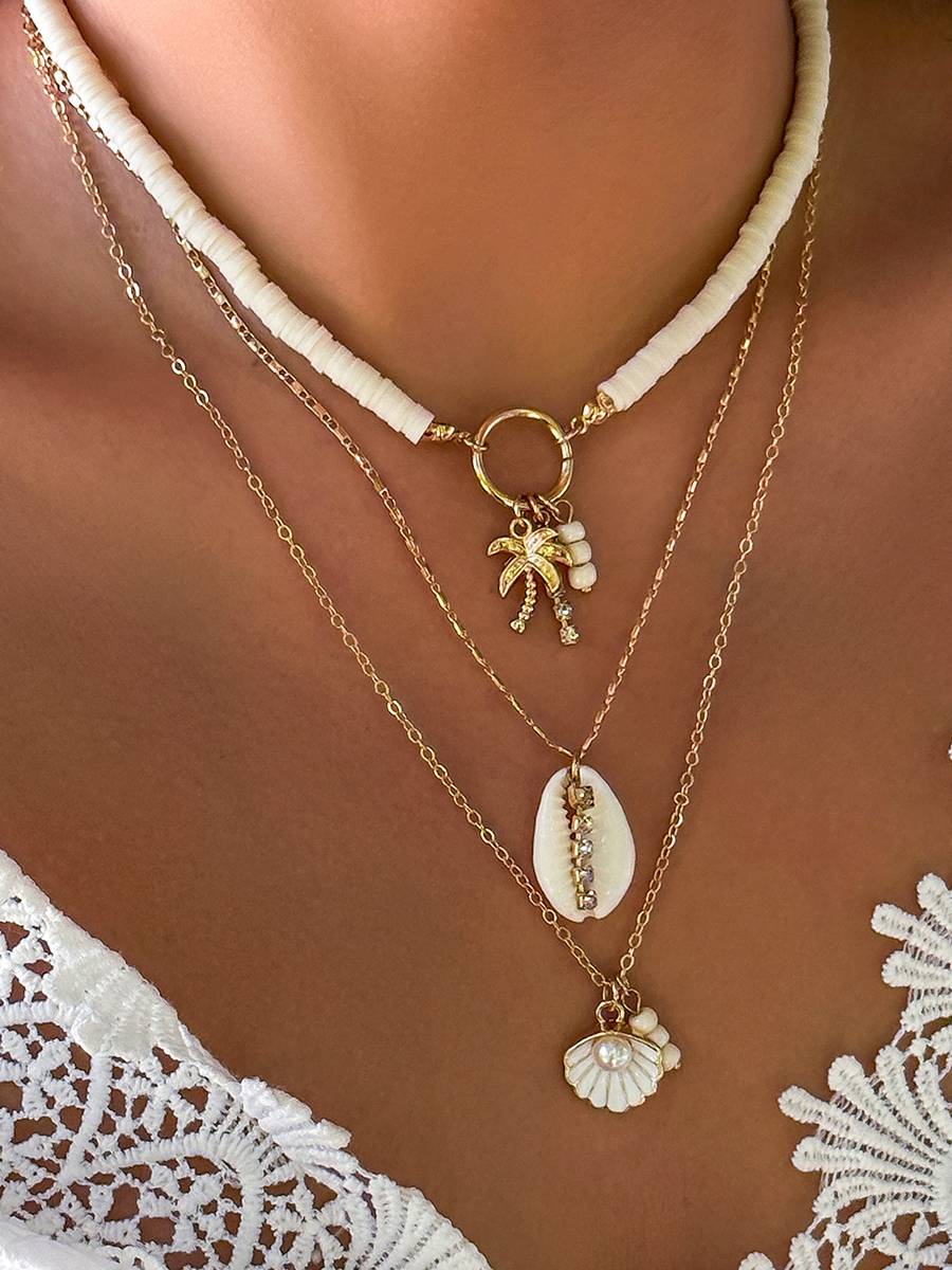 Coconut Tree Shell Element Necklace