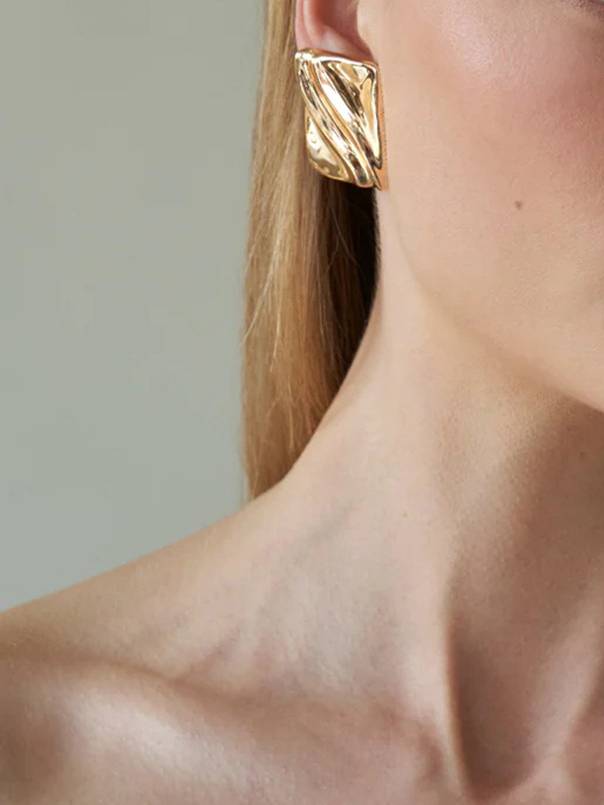 Water Ripple Square Earrings