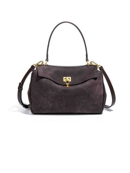 Minimalist suede tote shoulder bag