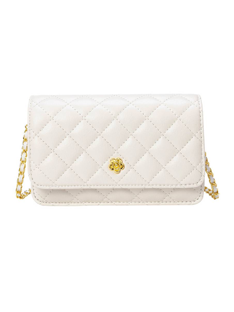 Elegant Camellia Clutch Chain Bag