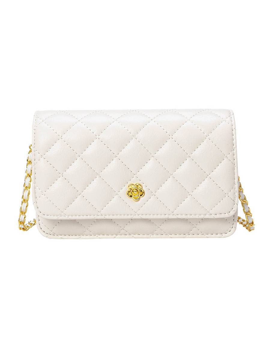 Elegant Camellia Clutch Chain Bag