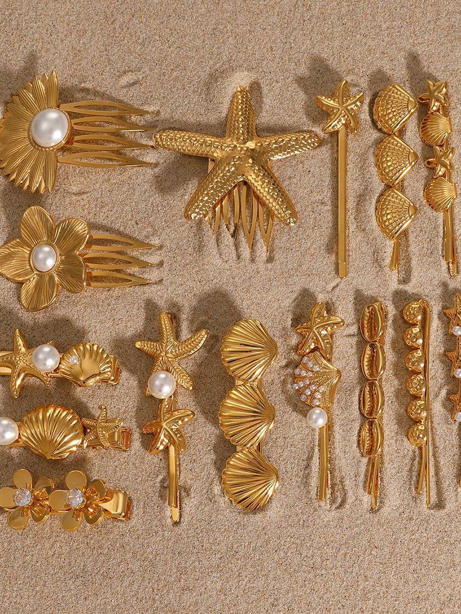 Ocean And Flower Element Hairpin Hair Accessories