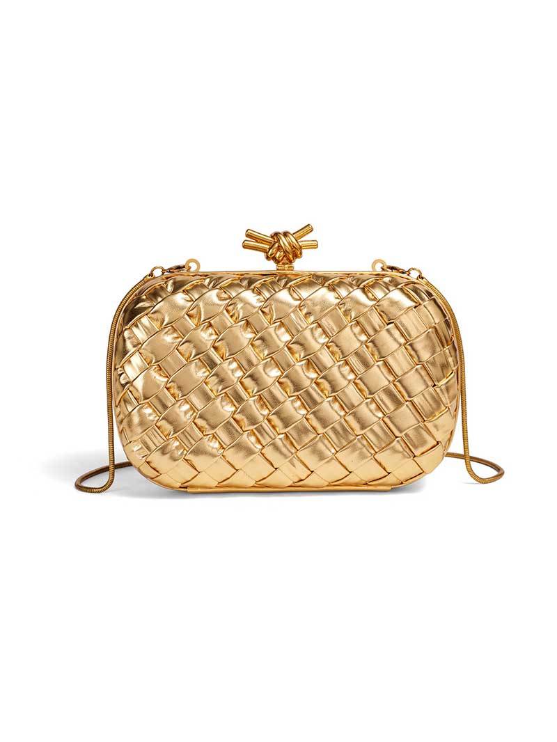 Woven Pattern Clutch Chain Bag