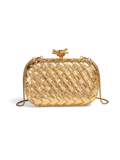 Woven Pattern Clutch Chain Bag