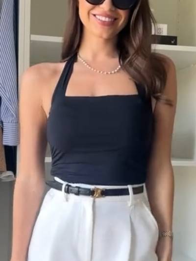 Minimalist Old Money Helter Neck Tube Top