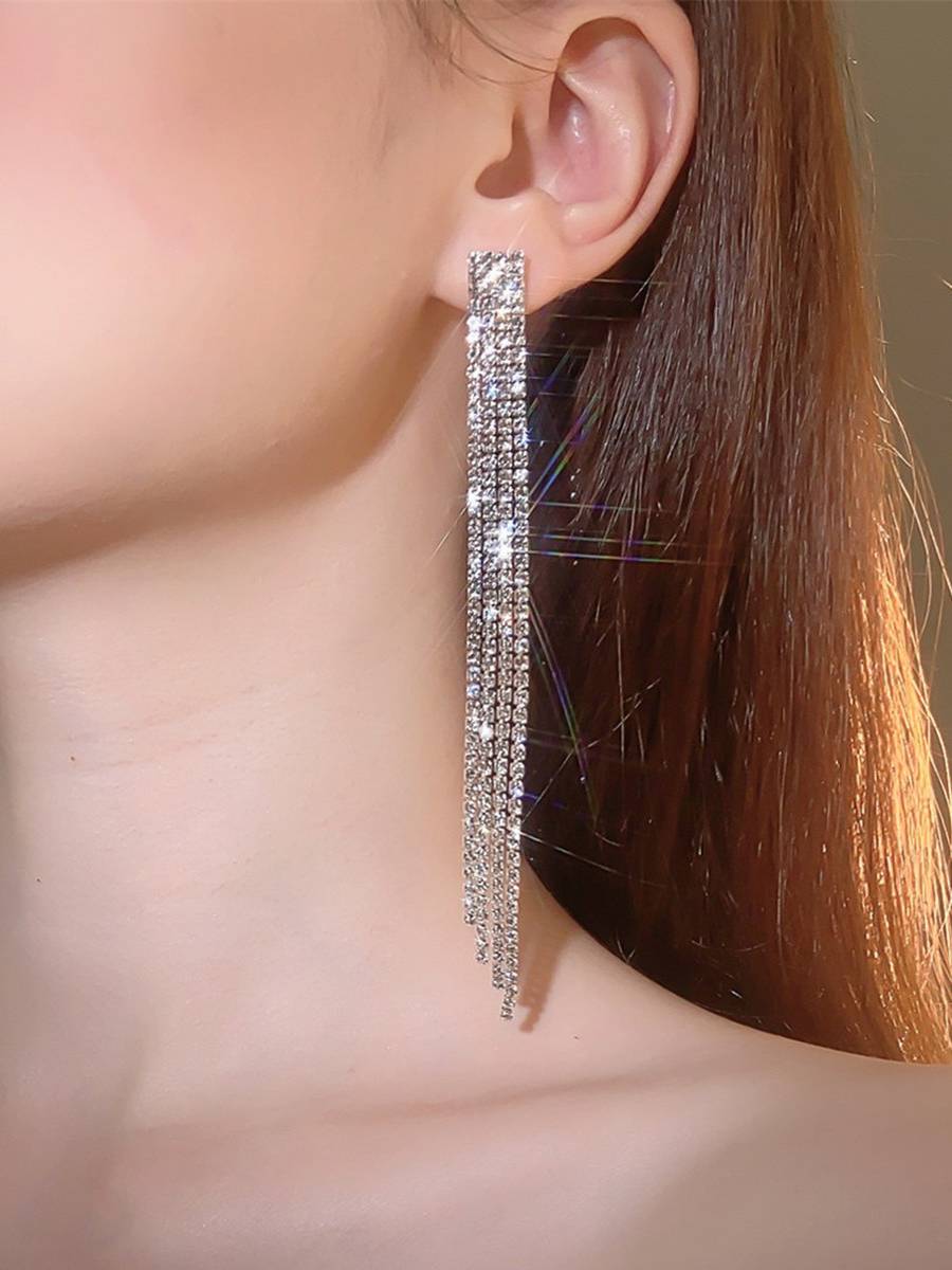 Shiny Tassel Earrings