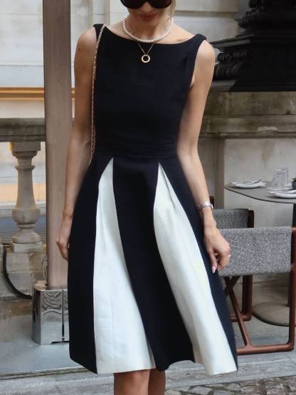 Hepburn Style Vintage Mini Dress