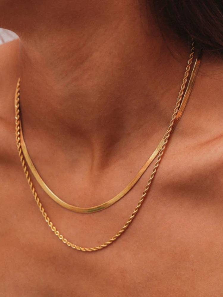Minimalist Classic Double Layer Necklace