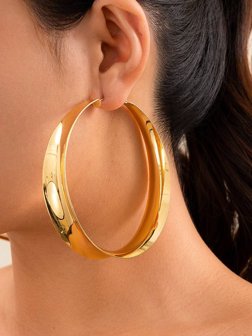 Minimalist Large Hoop Earrings