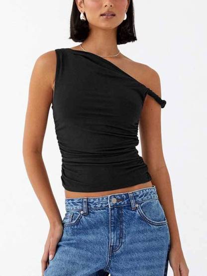 Twist Off-Shoulder T-Shirt