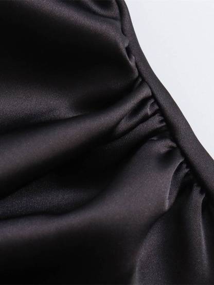 Sleeveless Satin Maxi Dress