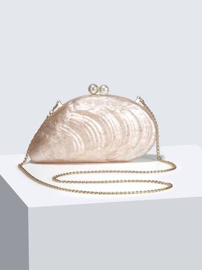 Shell Element Clutch Chain Bag